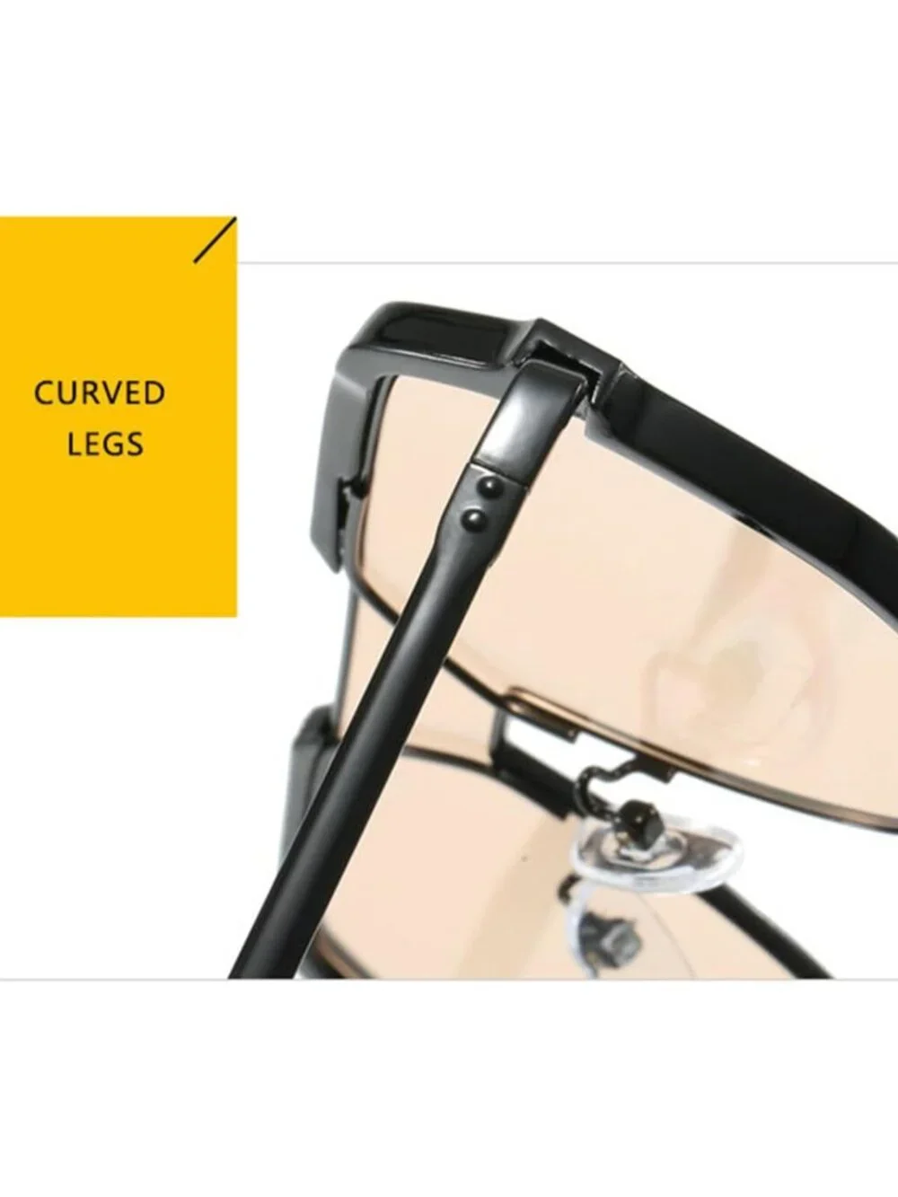 Stylish Oversized Square Eyewear with UV400 Shield - Perfect for Outdoor Trends